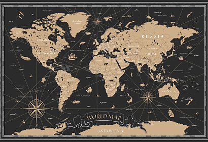 Fototapeta Kontinenty sveta World map 2000